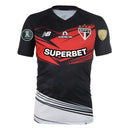 Lançamento Camisa São Paulo Goleiro Masculina Preto+Vermelho - 25/26