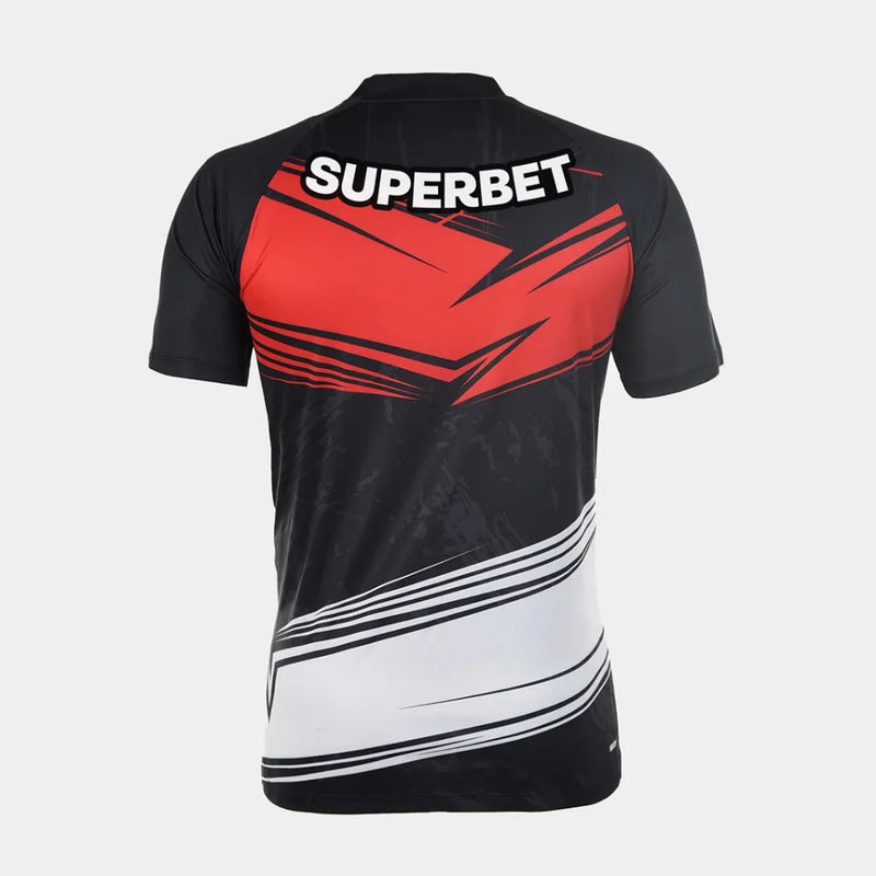 Lançamento Camisa São Paulo Goleiro Masculina Preto+Vermelho - 25/26