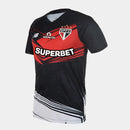Lançamento Camisa São Paulo Goleiro Masculina Preto+Vermelho - 25/26