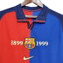 Camisa Barcelona 100 Anos Retrô 1999 Azul e Grená - Nike