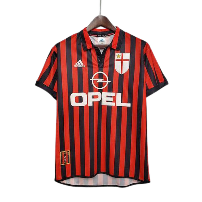 Camisa Milan Retrô Vermelha e Preta - 1999/2000