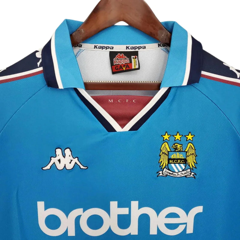 Camisa Manchester City Retrô Azul - 1997/1998