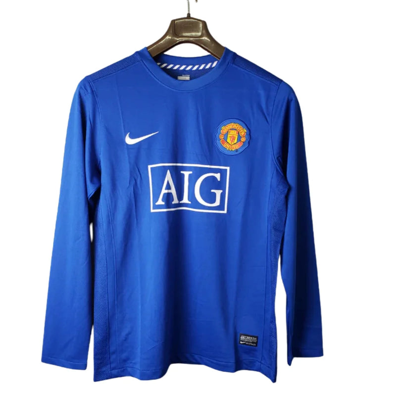 Camisa Manga Longa Manchester United Azul - 07/08