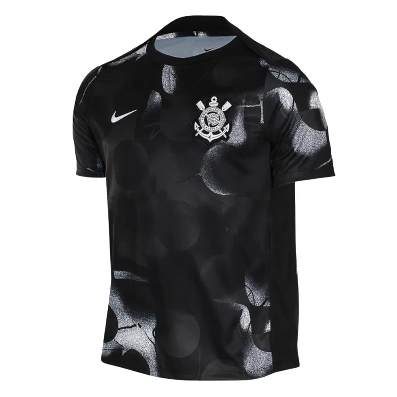 Lançamento Camisa Corinthians Treino Preta Masculina - 25/26