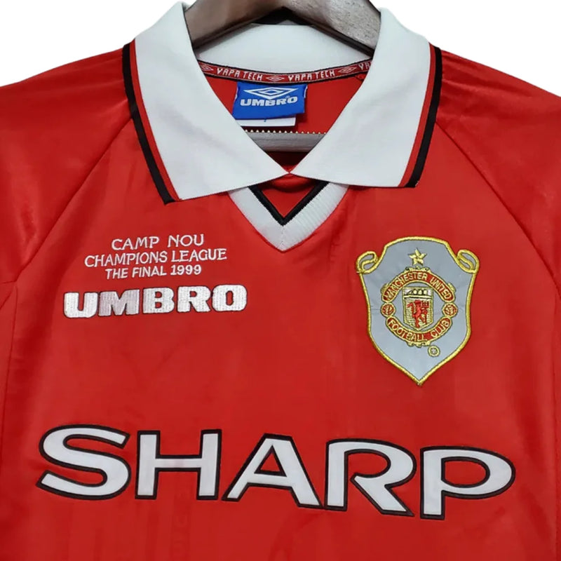 Camisa Manga Longa Manchester United Vermelho - 1999