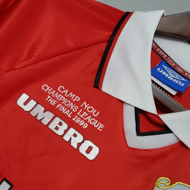Camisa Manga Longa Manchester United Vermelho - 1999