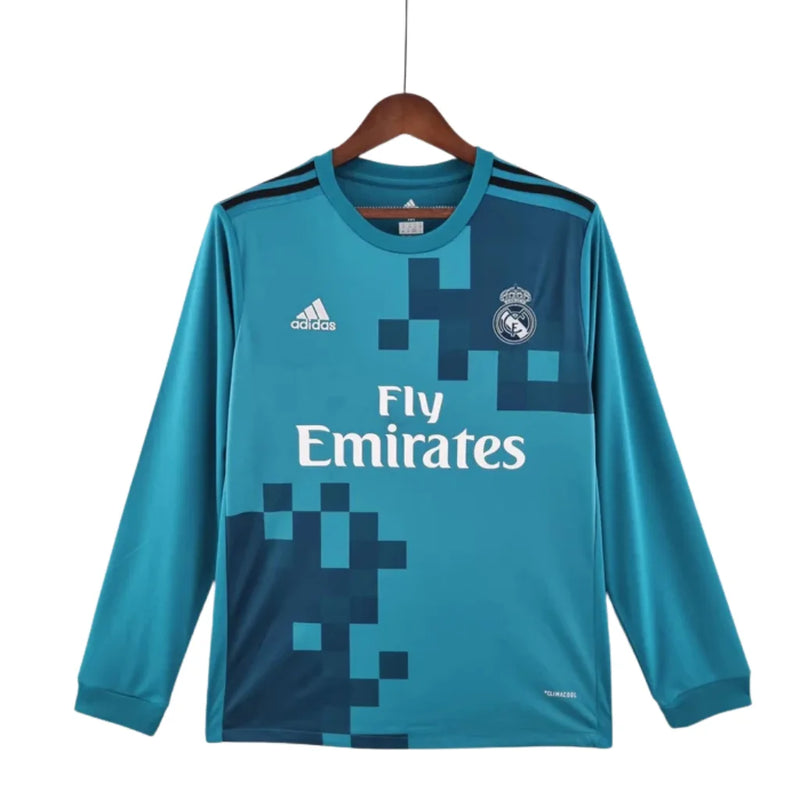 Camisa Manga Longa Real Madrid Adidas Azul - 17/18