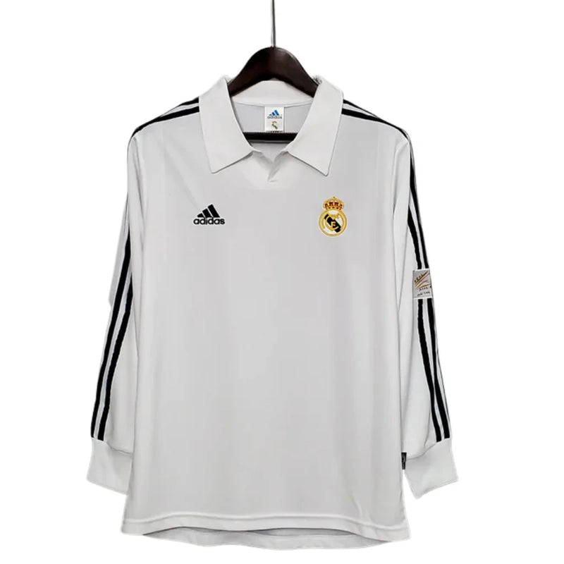 Camisa Manga Longa Real Madrid Adidas Branco - 2002