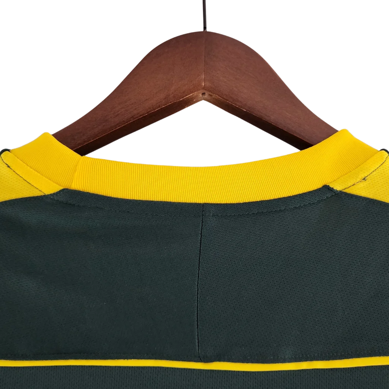 Camisa Masculina Seleção Brasileira Retrô Goleiro Verde Escuro 1998