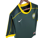 Camisa Masculina Seleção Brasileira Retrô Goleiro Verde Escuro 1998