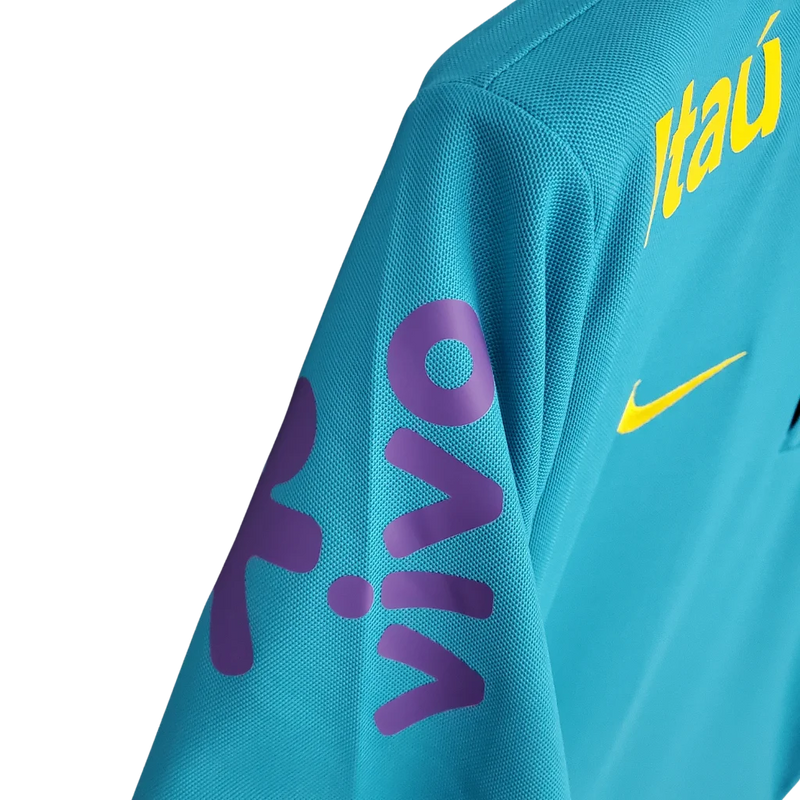 Camisa Masculina Azul Seleção Brasileira 2021 - Pré-Jogo