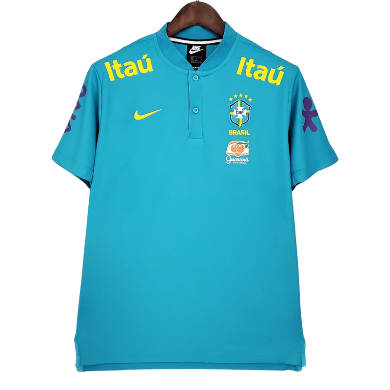 Camisa Masculina Azul Seleção Brasileira 2021 - Pré-Jogo