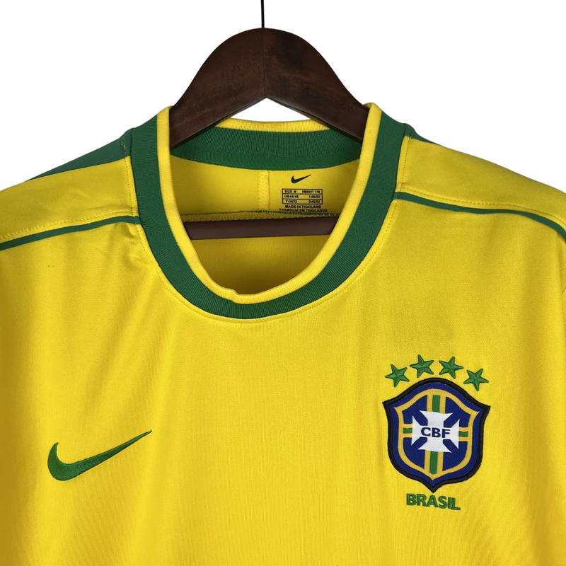 Manga Longa Retrô Seleção Brasileira 1998